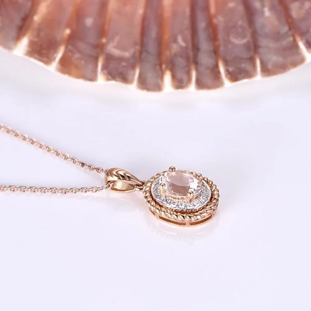 🎊Circle Crystal Pure Oval Gems Dainty Pendant Necklaces for Women, EVGG1… - Picture 2 of 5